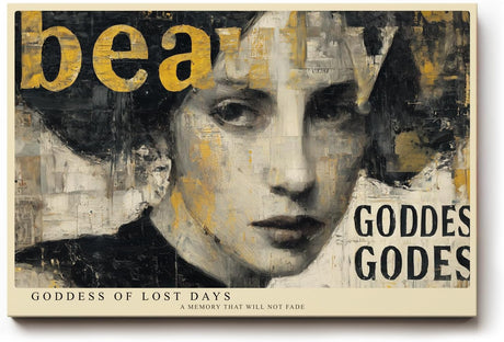 Paul Sinus Wandbild 120x80cm Frauenportrait Collage Moderne Kunst LeinWandbild 120x80cm Urban Art Wanddekoration