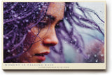 Paul Sinus Wandbild 120x80cm Frauenportrait Regen Fotokunst modern violett emotionale Kunst Kunstdruck grosses Kunstbild stilvolle Wanddekoration fuer Wohnzimmer Büro
