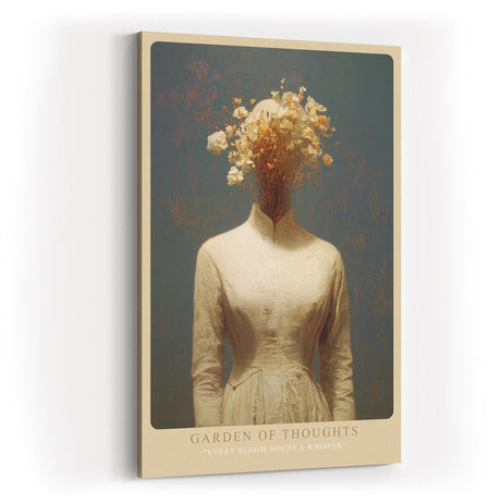 Paul Sinus Wandbild in 40x60cm Garden of Thoughts – Poetische Kunst mit zarten Blüten als Sinnbild für Gedankenvielfalt