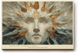 Paul Sinus Wandbild 120x80cm Gesicht Inneres Licht Abstrakte Spirituelle Kunst LeinWandbild 120x80cm Mystische Wanddekoration