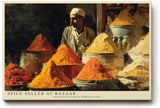 Paul Sinus Wandbild 120x80cm Gewürzhändler auf dem Basar – Farbintensive Marktszene mit orientalischer Atmosphäre