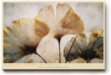 Paul Sinus Wandbild 120x80cm Ginkgo Blaetter modern gold beige botanische Kunst elegantes Naturmotiv grosses Kunstbild stilvolle Wanddekoration fuer Wohnzimmer Büro