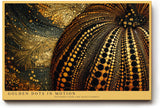 Paul Sinus Wandbild 120x80cm Golden Dots in Motion abstrakte Punktstruktur Kunst in Gold und Schwarz modernes Poster für Wohnzimmer Büro
