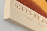 Paul Sinus Wandbild in 40x60cm Golden Ridges – Landschaft in warmen Goldund Rottönen für zeitlose Raumgestaltung