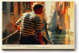 Paul Sinus Wandbild 120x80cm Gondoliere Venedig Kanal Szene Italien Reise Kunst Impressionistische Stadtlandschaft