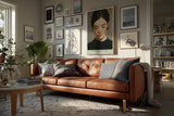 Paul Sinus Wandbild in 40x60cm Grace in Stillness – Minimalistisches Porträt einer Frau mit geschlossenen Augen, moderne Bilder in harmonischen Erdtönen, elegant und zeitlos