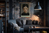 Paul Sinus Wandbild in 40x60cm Grace in Stillness – Minimalistisches Porträt einer Frau mit geschlossenen Augen, moderne Bilder in harmonischen Erdtönen, elegant und zeitlos