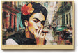 Paul Sinus Wandbild 120x80cm Havanna Frau Zigarre kubanische Strasse Retro Collage Kunst Wanddekoration Wohnzimmer Bar