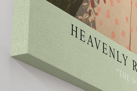 Paul Sinus Wandbild in 40x60cm Heavenly Rest – Liegendes Porträt einer jungen Frau im Blumenfeld, mit geschlossenen Augen, moderne Bilder in sanften Pastelltönen, friedlich und träumerisch