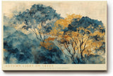 Paul Sinus Wandbild 120x80cm Herbstliche Bäume im sanften Licht – Künstlerische Landschaft mit ruhiger Naturstimmung für stilvolle Wohnräume
