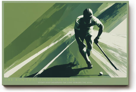 Paul Sinus Wandbild 120x80cm Hockeyspieler im Lauf moderne Sportkunst mit dynamischer Bewegung