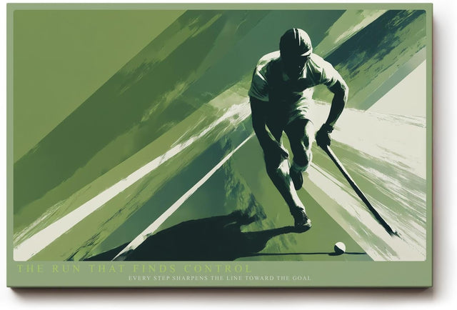 Paul Sinus Wandbild 120x80cm Hockeyspieler im Lauf moderne Sportkunst mit dynamischer Bewegung