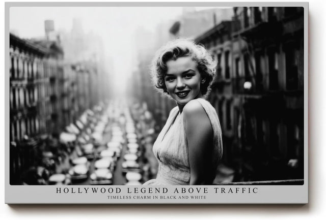 Paul Sinus Wandbild 120x80cm Hollywood Ikone schwarz weiß Porträt klassische Filmlegende Vintage Fotokunst elegante
