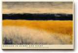 Paul Sinus Wandbild 120x80cm Horizon in Ochre and Night abstrakte Landschaft in Ocker und Schwarz modernes Poster für Wohnzimmer Büro