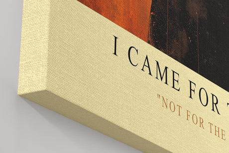 Paul Sinus Wandbild in 40x60cm I Came for the Coffee – minimalistisches Porträt mit Kaffeebecher in kräftigen Farbtönen