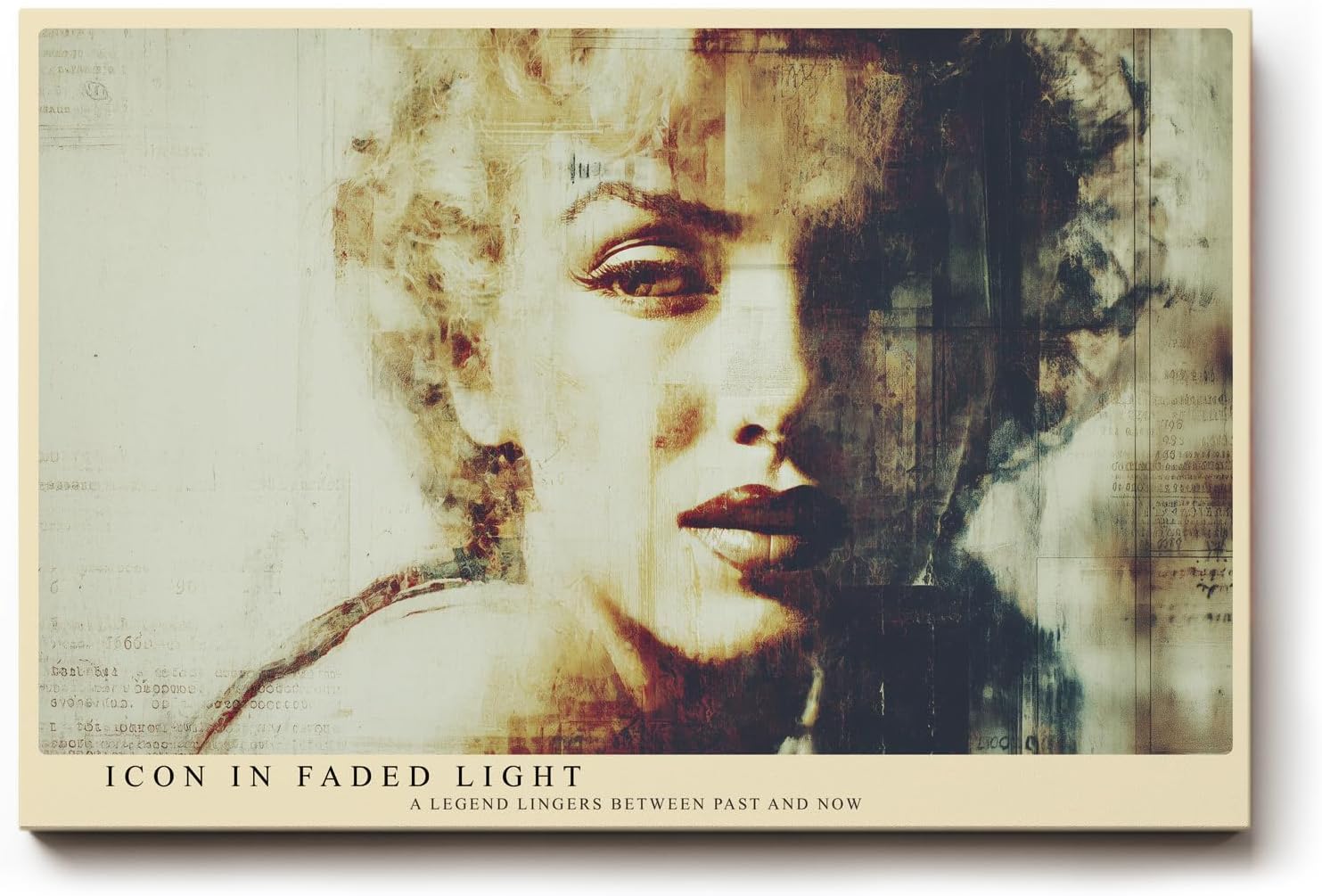 Paul Sinus Wandbild 120x80cm Icon in Faded Light Vintage Portrait Kunst modernes Poster für Wohnzimmer Schlafzimmer Büro