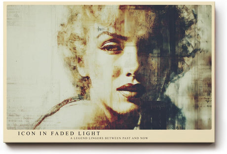 Paul Sinus Wandbild 120x80cm Icon in Faded Light Vintage Portrait Kunst modernes Poster für Wohnzimmer Schlafzimmer Büro