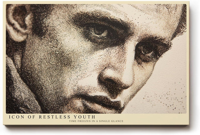 Paul Sinus Wandbild 120x80cm Icon of Restless Youth modernes Portrait Kunst Punkttechnik Poster für Wohnzimmer Büro Studio