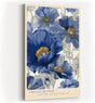Paul Sinus Wandbild in 40x60cm Indigo Bloom Blaue Mohnblüten Illustration in Struktur und Bewegung
