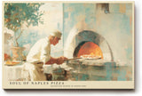 Paul Sinus Wandbild 120x80cm Italienischer Pizzabäcker Neapel Küche Kunst in Warmen Farben für Küche Esszimmer Café und Restaurant
