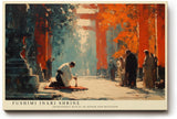 Paul Sinus Wandbild 120x80cm Japanischer Tempel Fushimi Inari Schrein mit Torii Toren Spirituelle Landschaftskunst