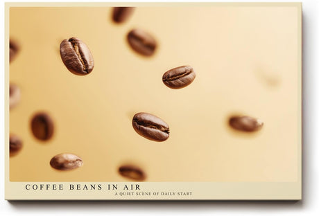 Paul Sinus Wandbild 120x80cm Kaffee Bohnen moderne Fotografie minimalistische Food Kunst warmes Farbspiel Kunstdruck stilvolle Wanddekoration fuer Kueche Esszimmer Cafe