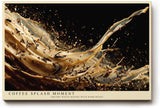 Paul Sinus Wandbild 120x80cm Kaffee Splash Fotokunst dynamische Kaffee Bewegung mit cremigen Wellen modernes Food Kunstbild für Küche Café Bar Wohnzimmer