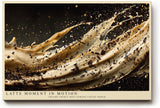 Paul Sinus Wandbild 120x80cm Kaffee Splash abstrakte Latte Bewegung Food Art moderne Wanddekoration fuer Kueche Esszimmer Cafe Wohnzimmer
