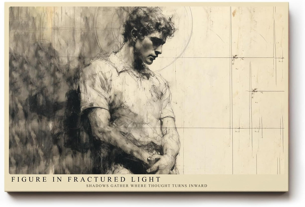 Paul Sinus Wandbild 120x80cm Klassische Maennerfigur Zeichnung Moderne Figurstudie Kunst fuer Wohnzimmer Büro und Atelier