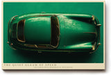 Paul Sinus Wandbild 120x80cm Klassischer Gruener Sportwagen von oben stilvolle Automobil Kunst fuer moderne Wohnräume