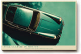 Paul Sinus Wandbild 120x80cm Klassischer Oldtimer in Türkis Vintage Auto Kunst Retro Design für Wohnzimmer Büro Garage