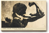 Paul Sinus Wandbild 120x80cm Kraft Sport Silhouette Bodybuilding Fitness Kunst Kunstdruck grosses Wandbild 120x80cm motivierende Wanddekoration fuer Wohnzimmer Fitnessraum Büro
