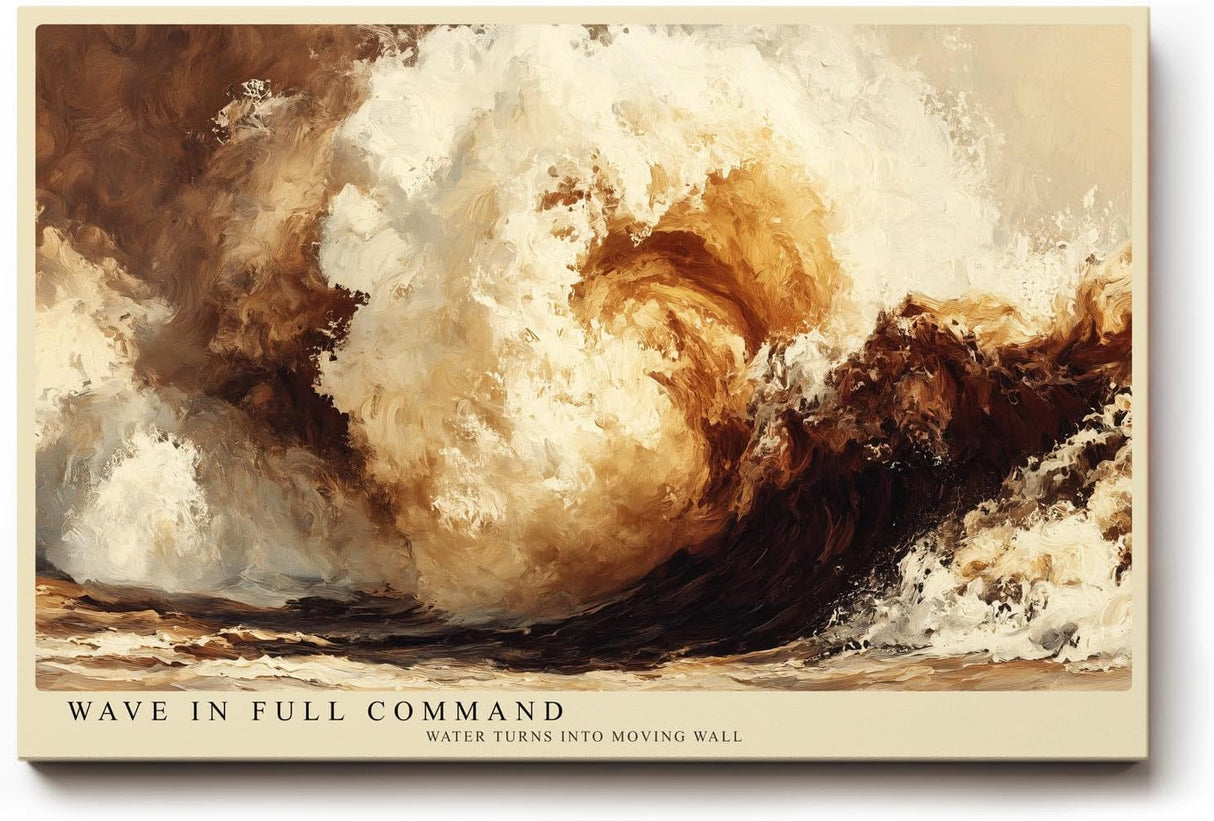 Paul Sinus Wandbild 120x80cm Kraftvolle Meereswelle Abstrakte Ozean Kunst Dynamische Natur Darstellung