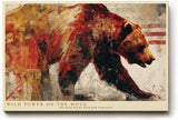 Paul Sinus Wandbild 120x80cm Kraftvoller Bär in Bewegung – Ausdrucksstarke Tierkunst mit dynamischen Farben für moderne Wohnräume