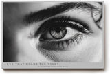 Paul Sinus Wandbild 120x80cm Künstlerische Schwarz Weiß Augen Fotografie Ausdrucksstarkes Blick Motiv Moderne Wanddekoration