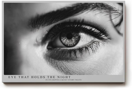 Paul Sinus Wandbild 120x80cm Künstlerische Schwarz Weiß Augen Fotografie Ausdrucksstarkes Blick Motiv Moderne Wanddekoration