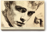 Paul Sinus Wandbild 120x80cm Künstlerisches Männer Portrait in Schwarz Beige Moderne Punktkunst für Wohnzimmer Büro Atelier