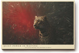 Paul Sinus Wandbild 120x80cm Leopard im roten Licht moderne Tierfotografie dramatisches Wildlife Kunstposter stilvolle