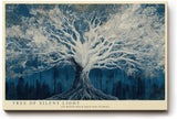 Paul Sinus Wandbild 120x80cm Leuchtender Baum im nächtlichen Wald – Mystische Naturkunst mit strahlenden Ästen