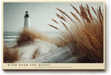 Paul Sinus Wandbild 120x80cm Leuchtturm Duenen Meer Landschaft Fotokunst modern beige Natur Kunstdruck grosses Kunstbild maritime Wanddekoration fuer Wohnzimmer Büro Flur