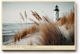 Paul Sinus Wandbild 120x80cm Leuchtturm Strandduenen Kuestenlandschaft Naturfotografie ruhige Meeresstimmung stilvolle Wanddekoration fuer Wohnzimmer Büro