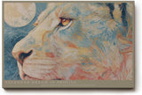 Paul Sinus Wandbild 120x80cm Loewen Portrait Moderne Tierkunst in sanften Naturfarben fuer Wohnzimmer Schlafzimmer und Büro