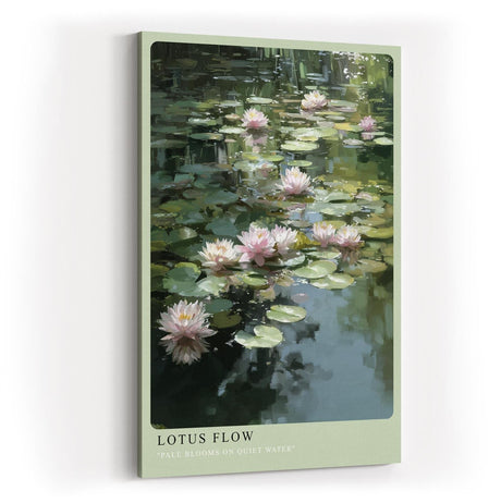 Paul Sinus Wandbild in 40x60cm Lotus Flow Rosa Lotusblüten auf ruhigem Wasser
