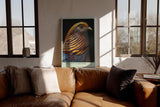 Paul Sinus Wandbild in 40x60cm Majesty in Motion – majestätisches Vogelporträt in warmen Orangeund Blautönen für edle Raumgestaltung
