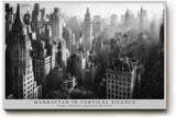 Paul Sinus Wandbild 120x80cm Manhattan Skyline Schwarz Weiss Stadt Architektur Fotokunst