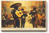 Paul Sinus Wandbild 120x80cm Mariachi Musiker Mexiko Plaza Kultur Kunst Wanddekoration Musik Szene Wohnzimmer Restaurant