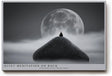 Paul Sinus Wandbild 120x80cm Meditation Mondlandschaft ruhige Silhouette großer Vollmond Zen Atmosphäre minimalistische spirituelle