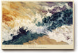 Paul Sinus Wandbild 120x80cm Meereswellen am Strand – Ausdrucksstarke Ozean Landschaft mit brechender Brandung für stilvolle Wohnräume