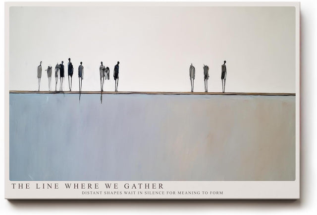 Paul Sinus Wandbild 120x80cm Minimalistische Figurenkomposition moderne abstrakte Menschen Kunst