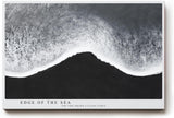 Paul Sinus Wandbild 120x80cm Minimalistische Meereskante – Schwarz Weiß Ozean Fotokunst mit ruhiger Wellenlinie für moderne Räume